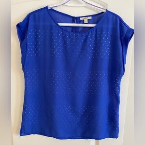 Mexx Royal Blue Sheer Women's Blouse